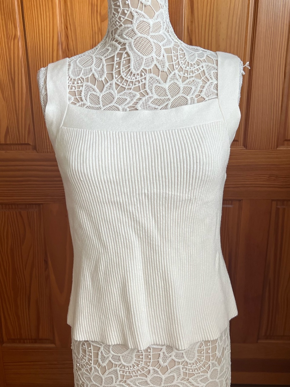 Nine West Ribbed Thick Strap Tank Top